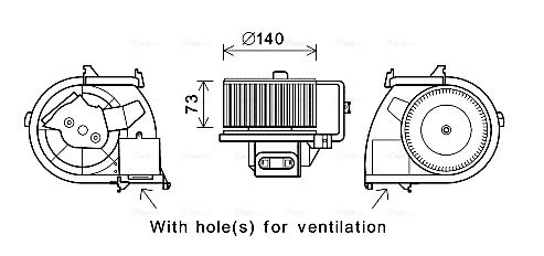 AVA QUALITY COOLING Вентилятор салона RT8594